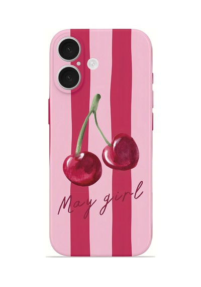 Apple iPhone Uyumlu 17 Vorian İnce Kamera Korumalı Mika Kılıf Cherry Girl Cherry Girl Mika