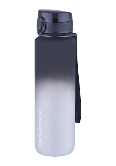 Uzspace 2'li Tritan Matara Seti 1000ml Büyük Boy Çift Renk Softtouch Ff Collection Tritan Su Matarası Mor Turuncu - Siyah Beyaz