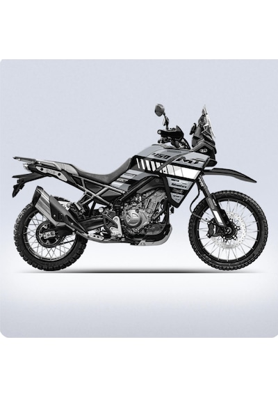 Cfmoto 450 Mt Trophy 2 Parçalı Kaplama Sticker Etiket Modeli