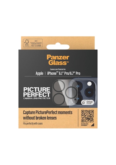 Panzerglass Apple İphone 15 Pro Uyumlu Şeffaf Çerçeveli Seri Kamera Cam Koruyucu - Şeffaf