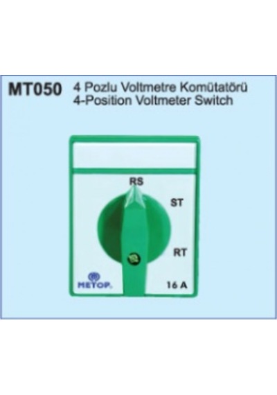 Metop Mt050 16a 4 Fazlı Voltmetre Komütatörü