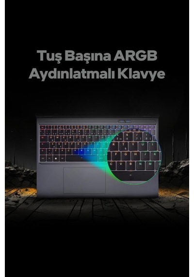 Game Garaj Slayer R9T-5050 C6 R9 7845HX 32 GB 1 TB SSD RTX5050 16" Free Dos Dizüstü Bilgisayar