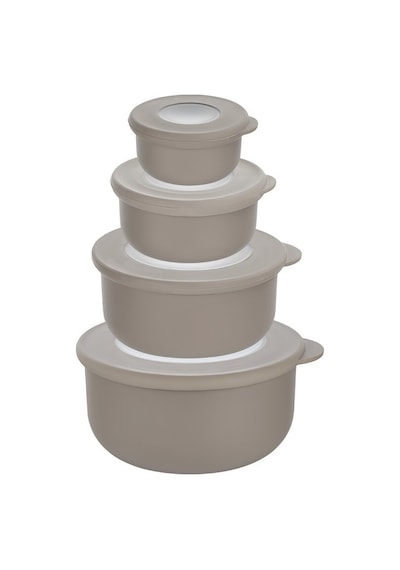 Qlux L-00989 Bowl Kapaklı Kase Ve Saklama Kabı Set 4 Adet Set 900ml+500ml+250ml+100ml - 18'li Paket Diğer