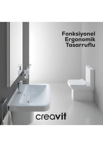Duvara Sıfır Klozet Takımı Modern Ve Fonksiyonel Kullanım Açık Bej