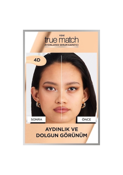L'Oréal Paris True Match Aydınlatan Serum Kapatıcı - 4D Light Medium 11 ML