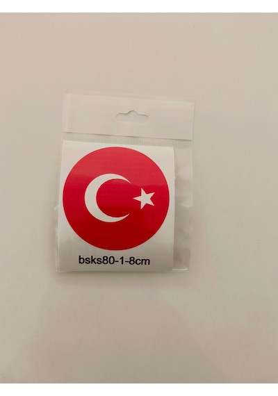 Oval Bayrak 8x8 Cm Baskes 1 Adet Renkli Baskı Sticker,bisiklet, Karavan,otomobil,motosiklet