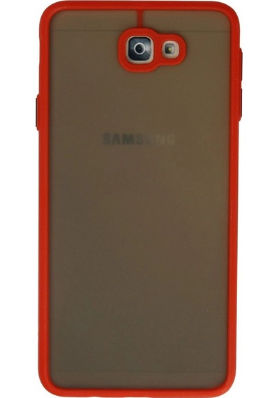 Samsung Samsung Uyumlu Galaxy J7 Prime Kılıf Montreal Silikon Kapak - Kırmızı