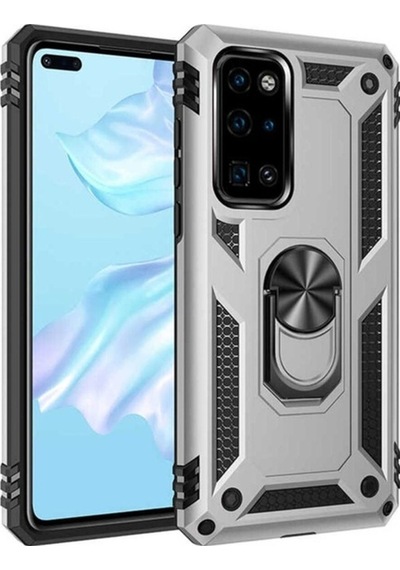 Huawei P40 Kılıf Zore Vega Kapak Gri
