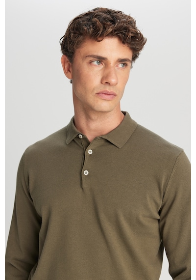 Altınyıldız Classıcs Erkek Hakı Pamuklu Standart Fit Normal Kesim Polo Yaka Triko Kazak Haki Altınyıldız Classıcs Erkek Hakı Pamuklu Standart Fit Normal Kesim Polo Yaka Triko Kazak Haki