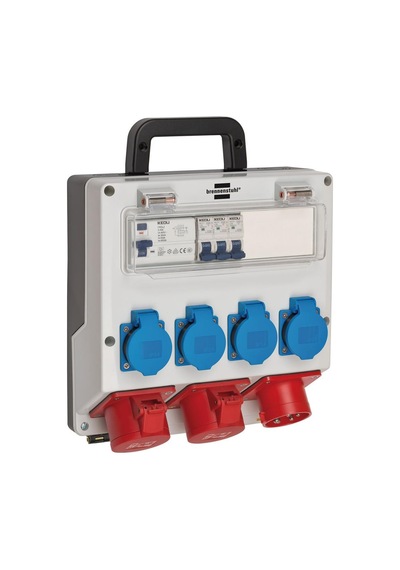 Brennenstuhl Ip44 Lisanslı Şantiye Kullanımına Uygun Duvar Tipi Sigorta Şalterli Güç Dağıtıcısı 4/16a - 3x Ls 230v/16 A