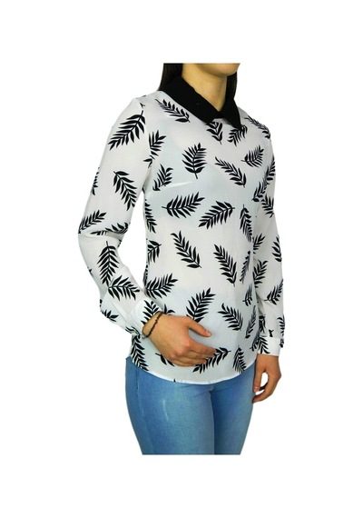 Kadın Krep Yaprak Bluz Sm3018