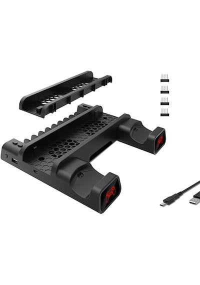 Ps4 Pro Ve Slim İçin Fanlı Dikey Soğutucu Ve Kol Şarj Edici Organ