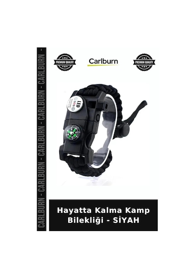 Hayatta Kalma Kamp Bilekliği - Siyah Dağcılık Gereci Aktivite Aracı Arazi Aksesuarı Çok Renkli