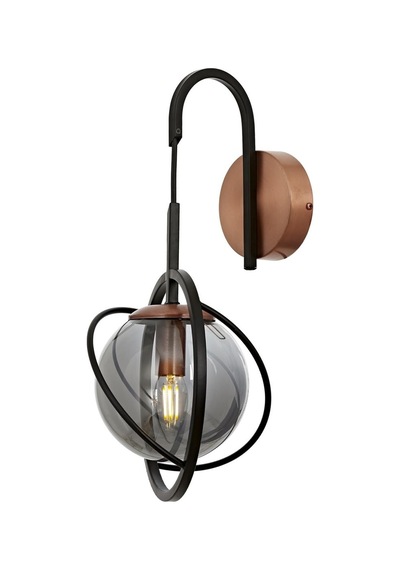 Avonni Ap-60291-1bsy Siyah Boyalı Aplik E14 Metal Cam 22x24cm Sku: Zeus8690010188618 Acı Kahve