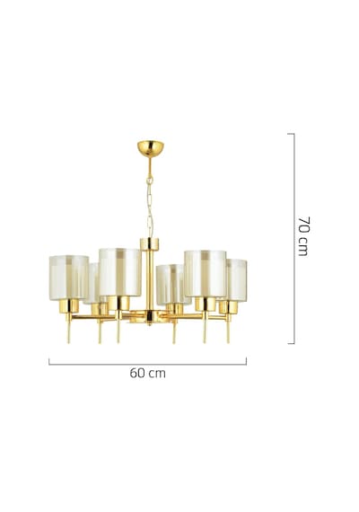 Cemre 6 Lı Gold Modern Tasarım Yatak Odası Salon Avize-Aplik Seti