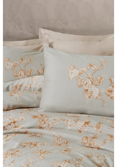 Cotton Box Saten Çift Kişilik Nevresim Takımı Melrose Bej