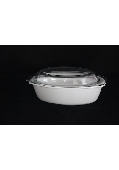 Pomax 25 Litre 325 Cm Porselen Fırın Kabı Oval Borca Mlı Beyaz