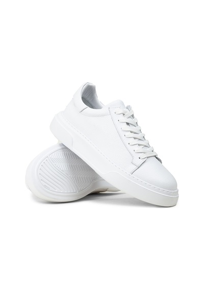 Deery Erkek Hakiki Deri Beyaz Sneaker Ayakkabı - 04651mbyze01