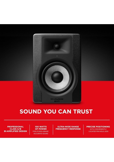 M-audıo Bx5-5" Stüdyo Monitör Hoparlörü, Akustik Alan Kontrolü İle Müzik Prodüksiyonu Ve Karışımı İçin, 100w
