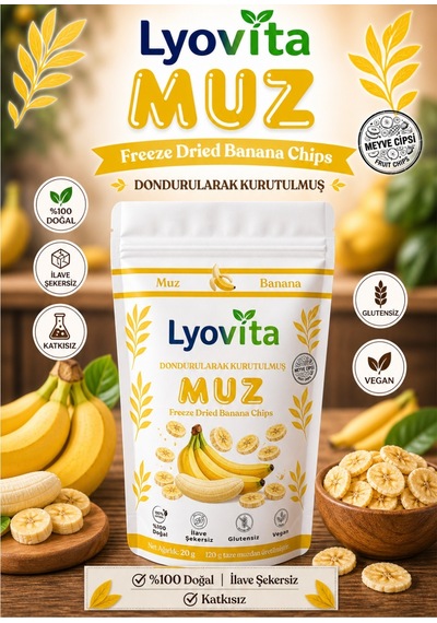 Muz Dondurularak Kurutulmuş Freeze Dried 30 G