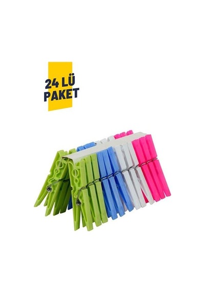 ACY GLOBAL GHS 24 Adet Plastik Çamaşır Mandalı