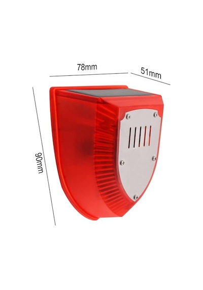 Powermaster Pm-26952 Köpek Silah Sesli Hayvan Kovucu Alarm Cihazı Sadece Gece Çalışır Solar Panelli