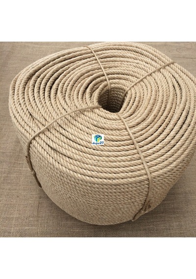 12 Mm Jüt Halat 50 Metre - Bükümlü - Kendir Halat - Kanaviçe