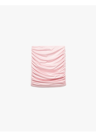 Koton Drapeli Parlak Mini Pareo Etek Pembe 5sak70026mk Gül