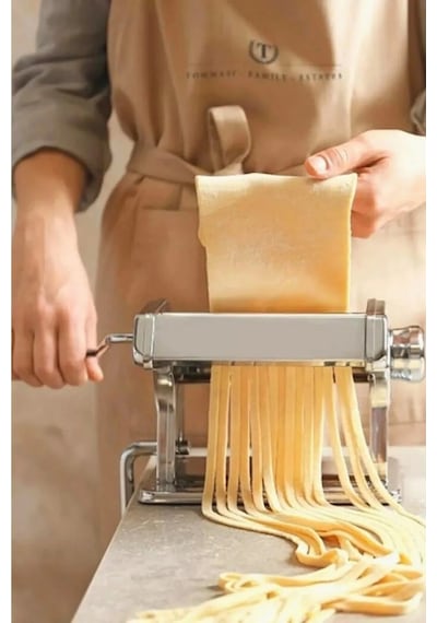 Hitfoni Erişte Makarna Yapma Kesme Makinesi Lazanya Spagetti Gümüş
