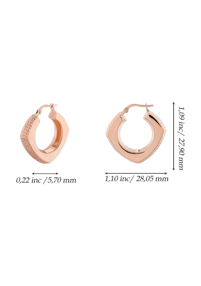 Moom Mücevherat Kadın 14 Ayar Rose Altın V Küpe N11.15591