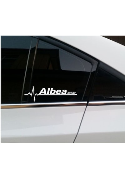 Fiat Albea Napız Kalp Kelebek Cam Için Sticker Yapıştırma