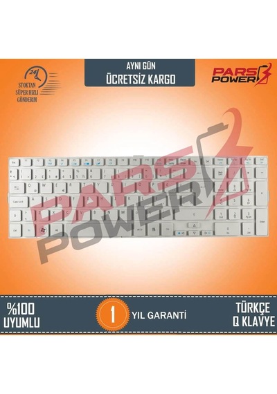 Acer Uyumlu 8950G Notebook Klavye Gümüş Tr
