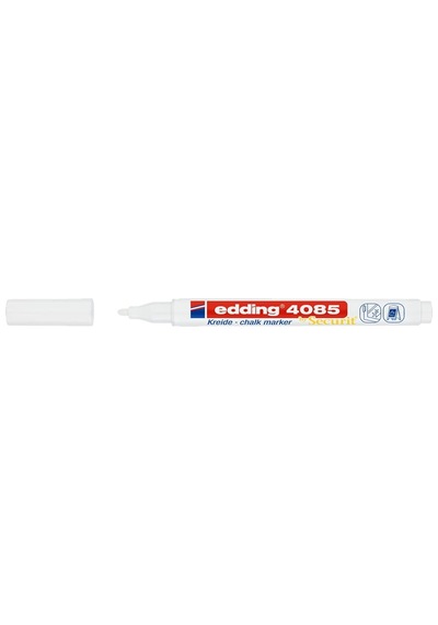 Edding 4085 Tebeşir Kalemi - Beyaz - 1 Tebeşir Kalemi - 1-2 Mm Yuvarlak Uçlu