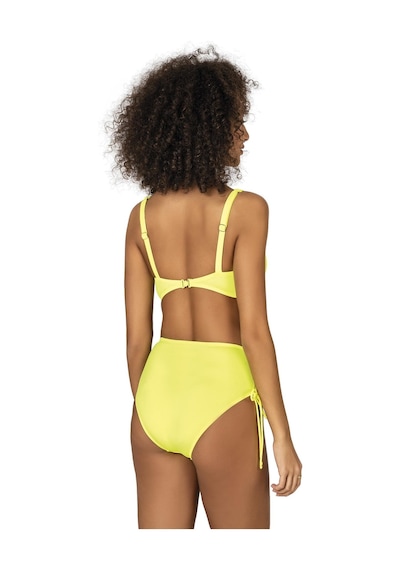 Endeep Kadın Fiyonk Detaylı Sarı Büyük Beden Bikini Takımı-florasan Sarı