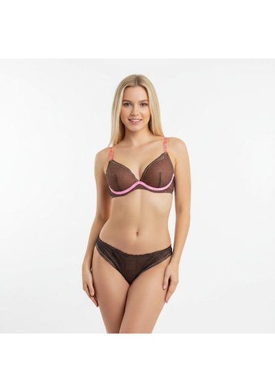 Bonbon Kadın Dantelli Tüllü 2 Takım 2 Li Set Bb2146 Leopar