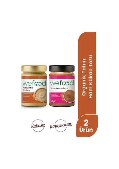 Wefood Ham Kakao Tozu 140 Gr + Wefood Organik Tahin 300 Gr 8683347038114