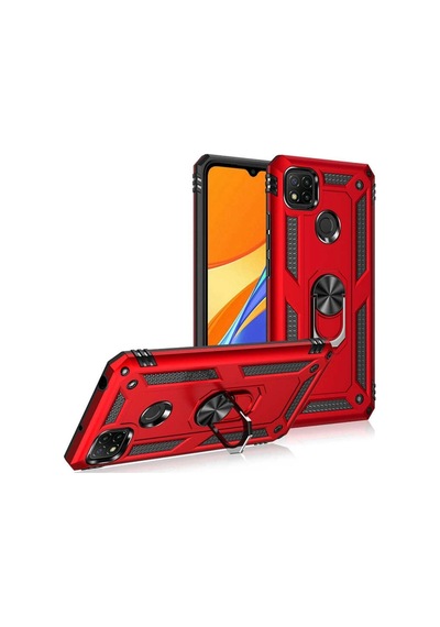 Redmi 9c Kılıf Sofya Yüzüklü Silikon Kapak - Rose İtdark24865