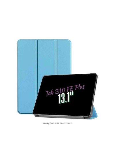 Galaxy Tab S10 Fe Plus Uyumlu 13.1" Katlanabilen Standlı Smart Cover Akıllı Tablet Kılıfı Kapaklı Kılıf Lila
