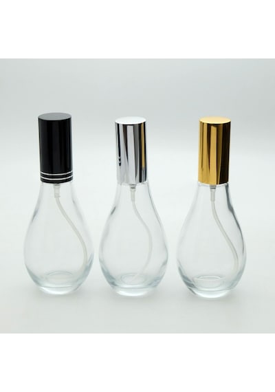 Parfüm Şişesi 70 ML 6 Adet Boş Ampul Şişe Sarı Kapak Plastik Valf