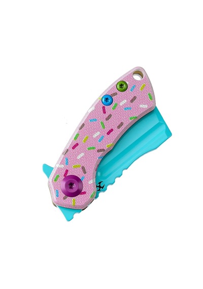Kansept Mini Korvid Donut Baskılı G10 Sap 154cm Çelik Çakı T3030b1 Kum