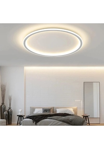 Beyaz Ø100 Çember Avize 3000K Sarı Işık Led Tavan Lambası