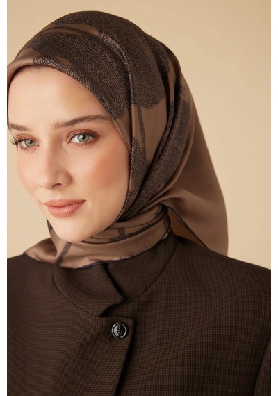 Maisa Ferya Mulberry İpek Eşarp 90 90 Cm - Camel 1815 Camal