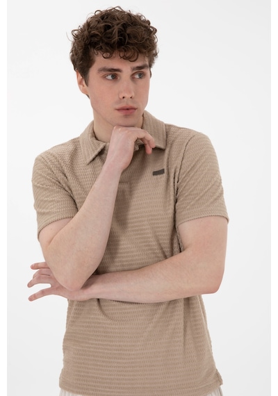 U.S. Polo Assn. Erkek Regular Fit Polo Yaka Bej Tişört 50299989-VR011