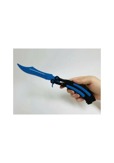 Cs2 Kelebek/butterfly Bıçak Plastik Açık Mavi Oyuncak 3d Keskin Değil