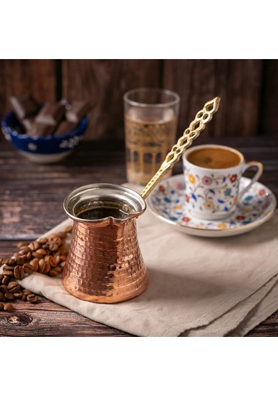 Reyo El Yapımı Bakır Cezve 3 Fincanlık 1. Kalite