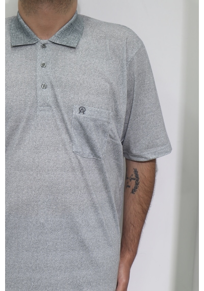 Santa Dmctekstil Erkek Desenli Klasik Kesim Rahat Kalıp Tek Cepli Polo Yaka Battal T-shirt Haki Santa Dmctekstil Erkek Desenli Klasik Kesim Rahat Kalıp Tek Cepli Polo Yaka Battal T-shirt Haki