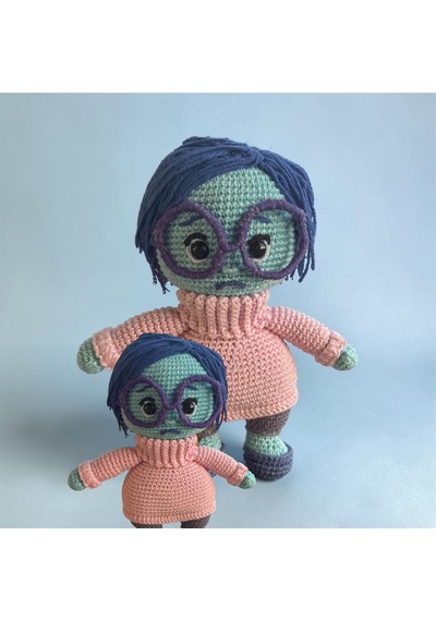 Trısteza Sadness Amigurumi Bebek 20 Cm 008