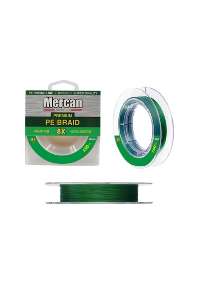 Mercan Platinum Pe 8X Örgü Ip 150 M Yeşil Makara Misina