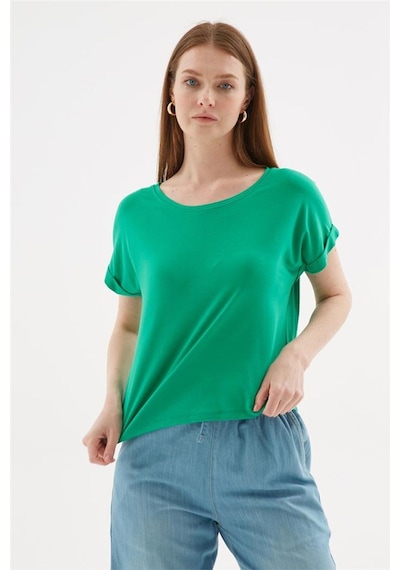Fashion Friends Fashıon Frıends Kadın Bisiklet Yaka Bluz 25y0519k1 Ekru