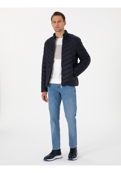 Pierre Cardin Lacivert Kapitone Mevsimlik Mont Kumaş 50313441-vr033